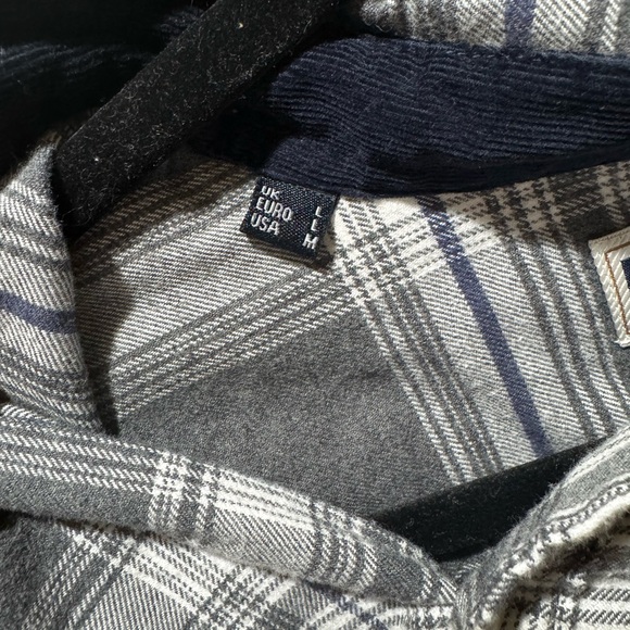 BARBOUR GREY PLAID FLANNEL BUTTON UP SHIRT Men’s M - Picture 11 of 11